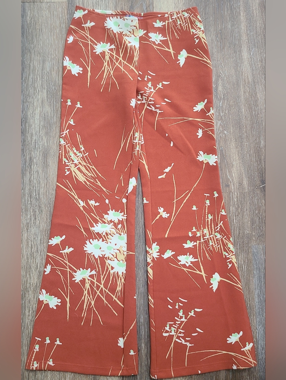 Urban Outfitters Retro Low Rise Floral Flare Pants Womens Size Small Petite